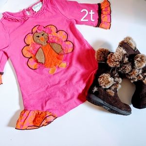 Adorable turkey dress / tunic. Size 2T